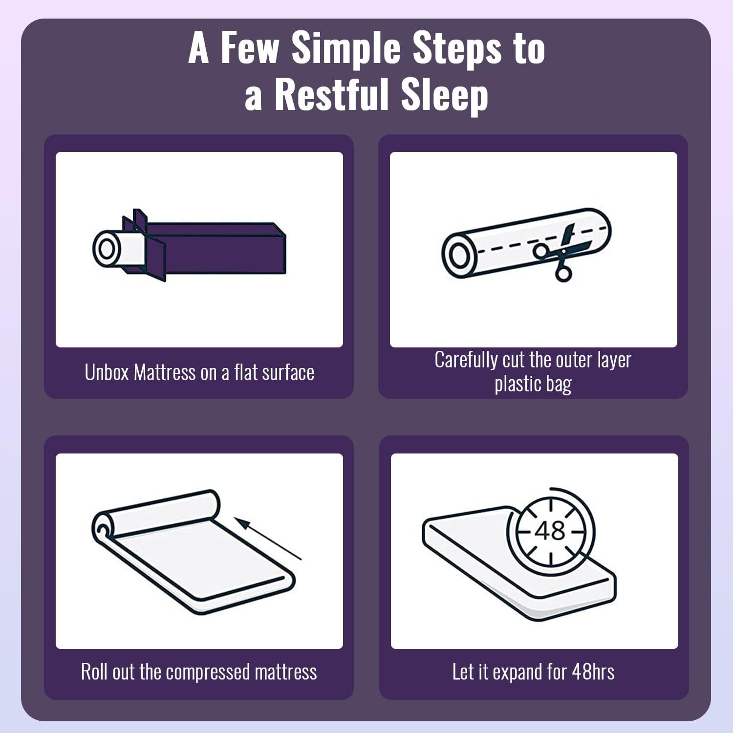 Bamboo Charcoal Gel Memory Foam Mattress, CertiPUR-US Certified and Breathable