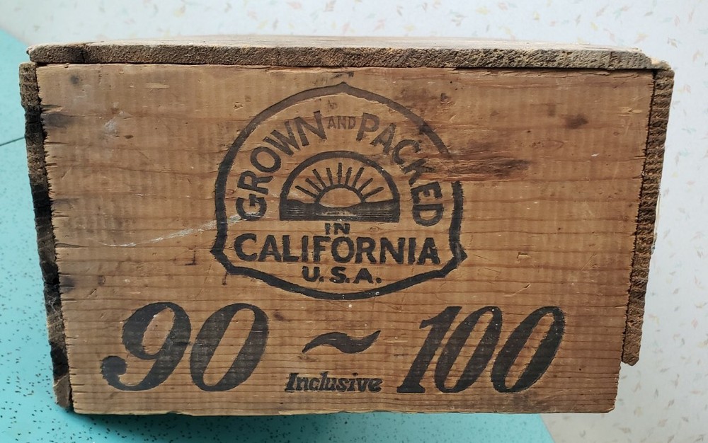 Vintage Rustic Tool Box Made From Shipping Crates Sunkist