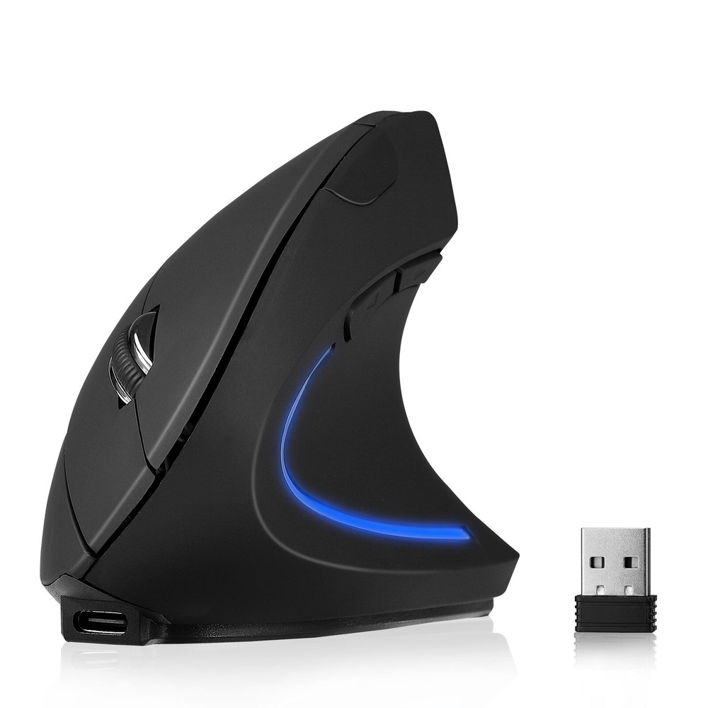 Rechargeable Ergonomic Mouse, Wireless & Bluetooth Vertical Mouse Multi-Purpose