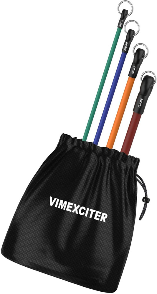Exercise Resistance Bands - 8 Fitness Stackable Workout Bands - Compatible with