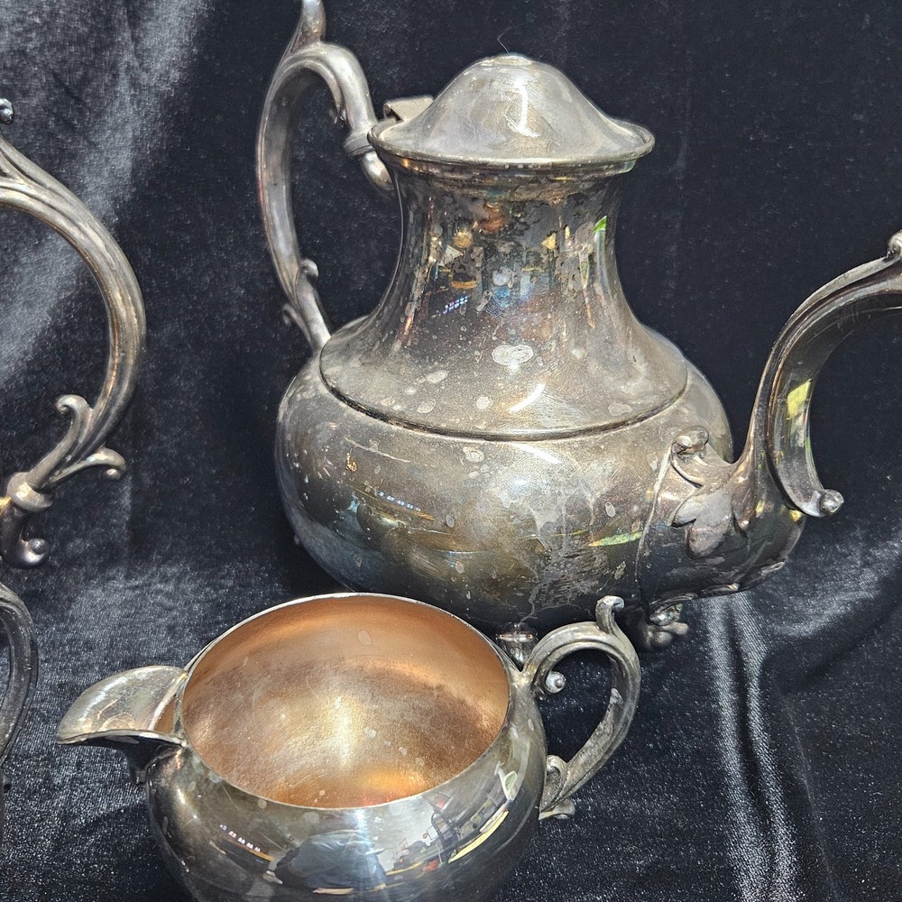 Vintage Silver Plate Tea Set Coffee Service 4 Piece