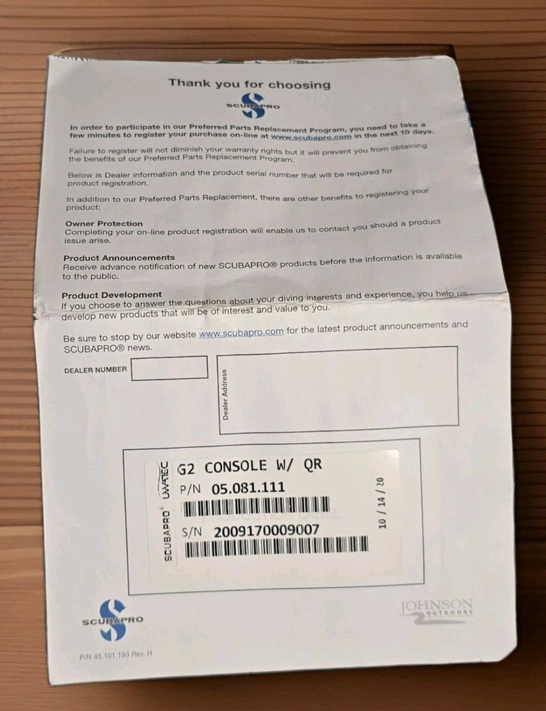 Scubapro G2 Dive Computer