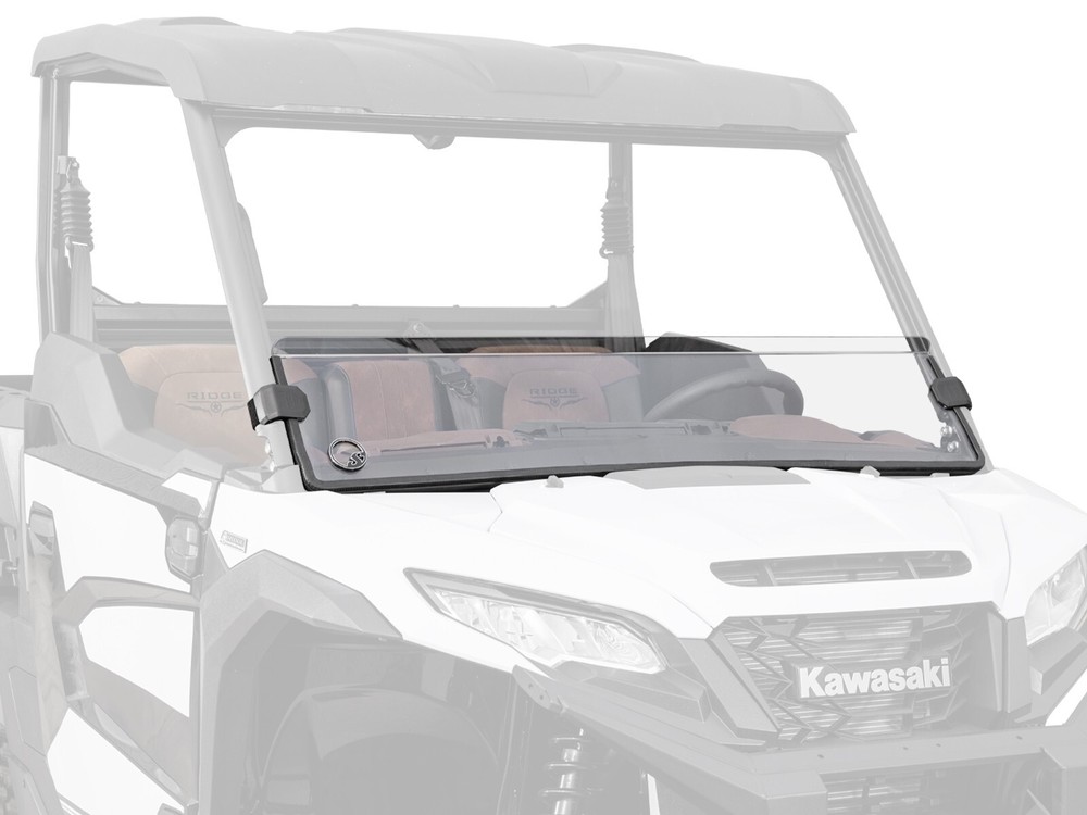 SuperATV Scratch Resistant Half Windshield for Kawasaki Ridge/See Fitment