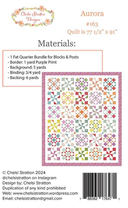 Chelsi Stratton AURORA Fat Quarter Pattern