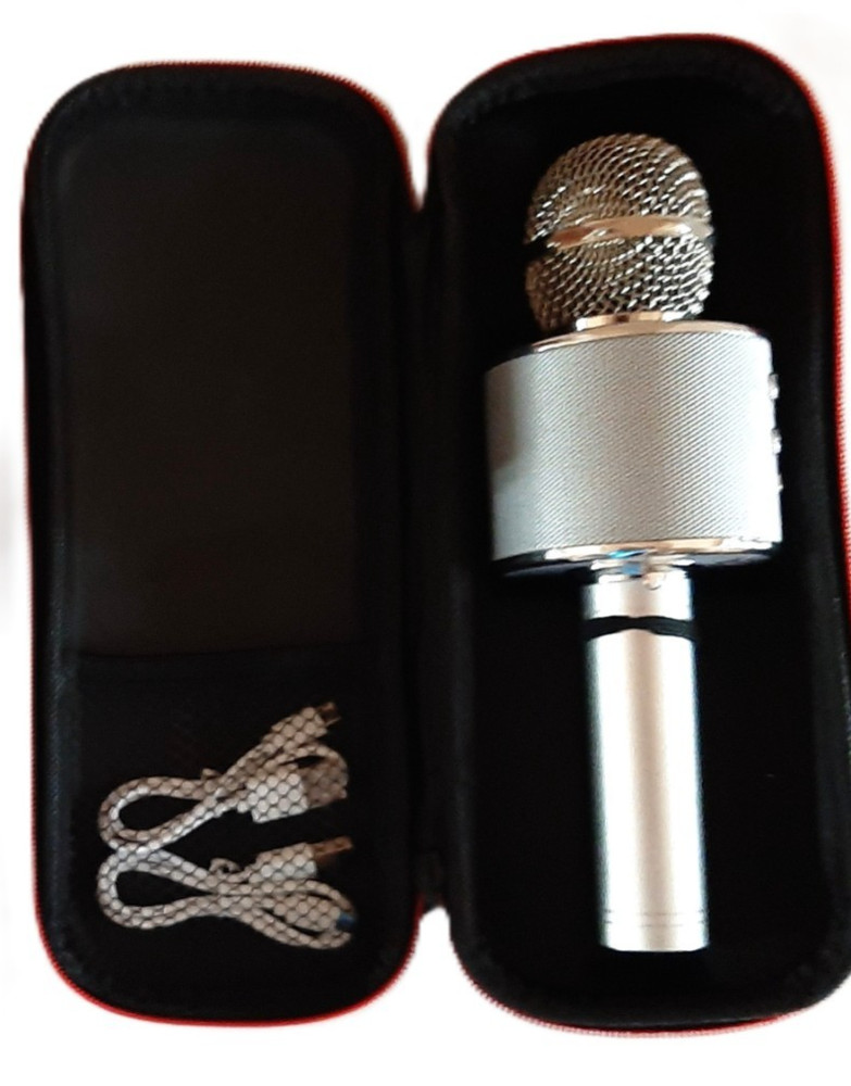 Mockins - Silver Wireless Bluetooth KARAOKE MICROPHONE Holiday Gift, kids