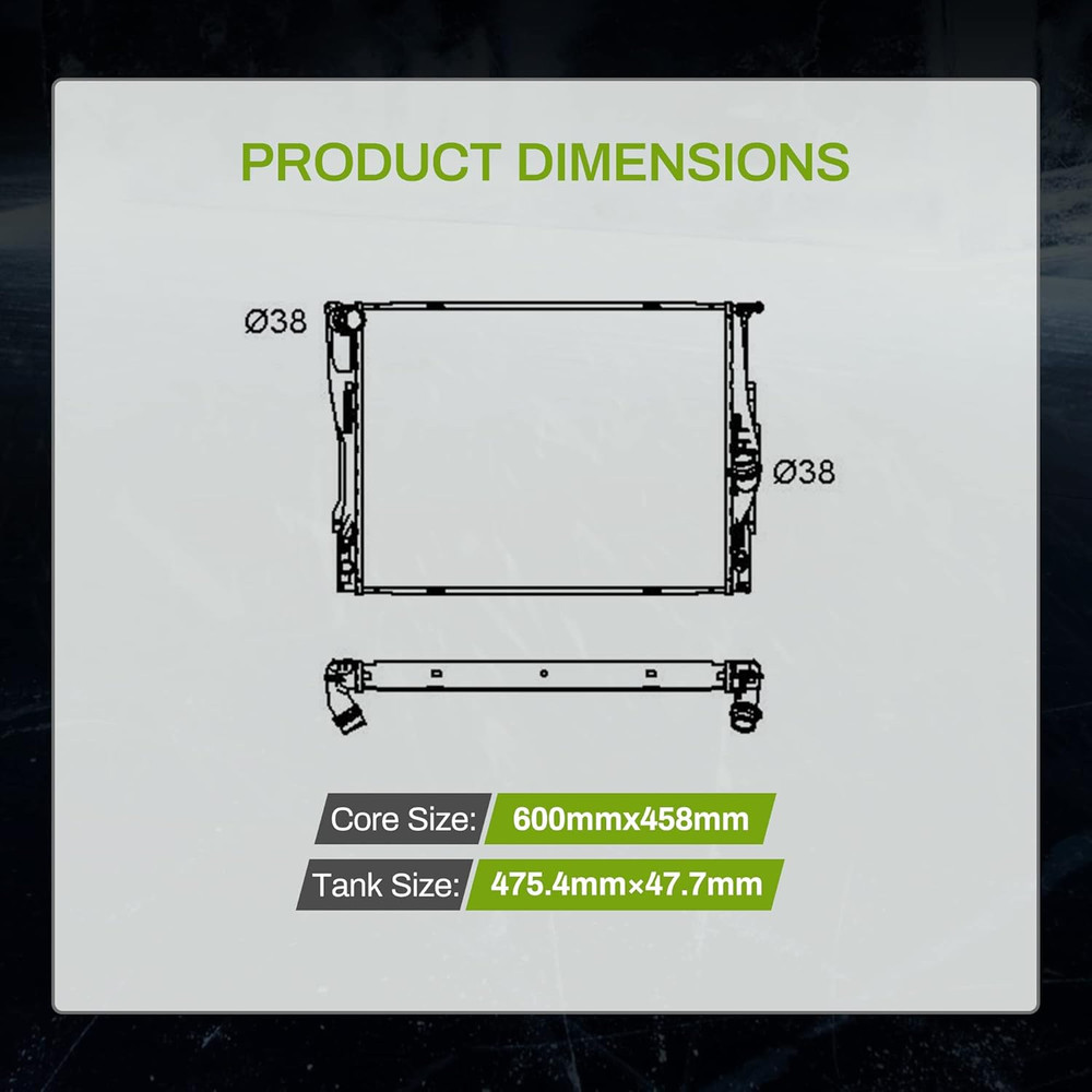 Radiator for BMW E82 E89 E90 E91 N52 L6 Aluminum Replacement Not for SULEV