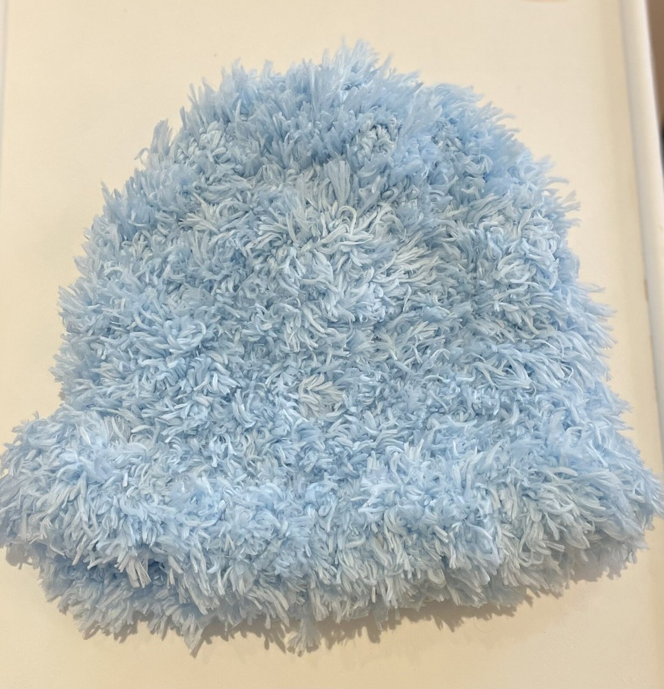 Hand Knitted Hat. Light Blue