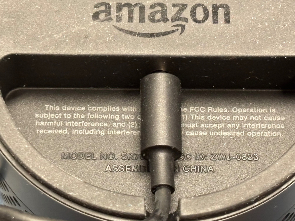 2015 Amazon Echo Model SK705DI Black Smart Speaker - Works