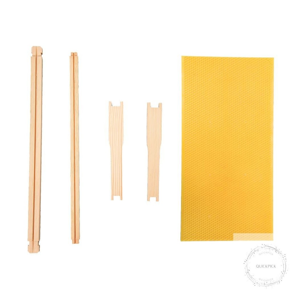 Deep Brood Beehive Frames with Wax Foundation,10 Pack Honey Bee Frames with 100%