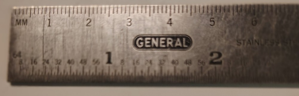 🗽GENERAL HARDWARE No. 16 Rule PROTRACTOR DRILL POINT GAGE
