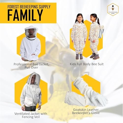 3-Layer Ventilated Bee Suit, Beekeeper Suit Kit with Detachable 3X-Large