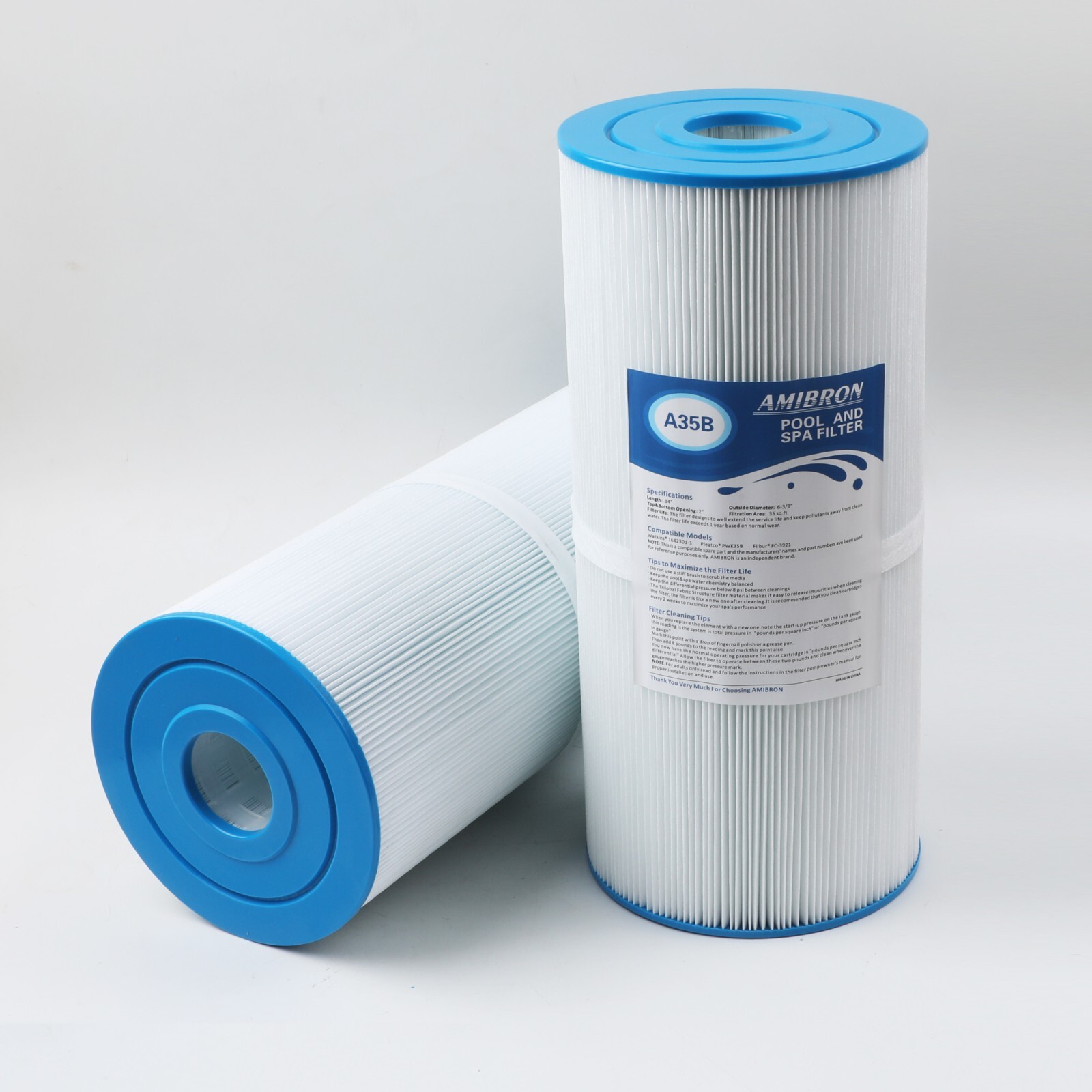 2 Pack Spa Filters Replaces PWK35B , 1642301-1 Hot Springs Limelight,HOT  TUB