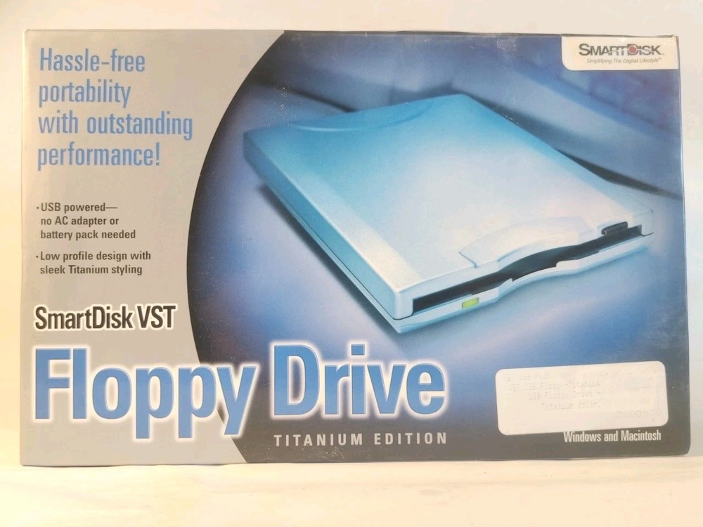 Smartdisk VST FDUSB-TM Titanium 3.5" Floppy Disk Drive USB Powered