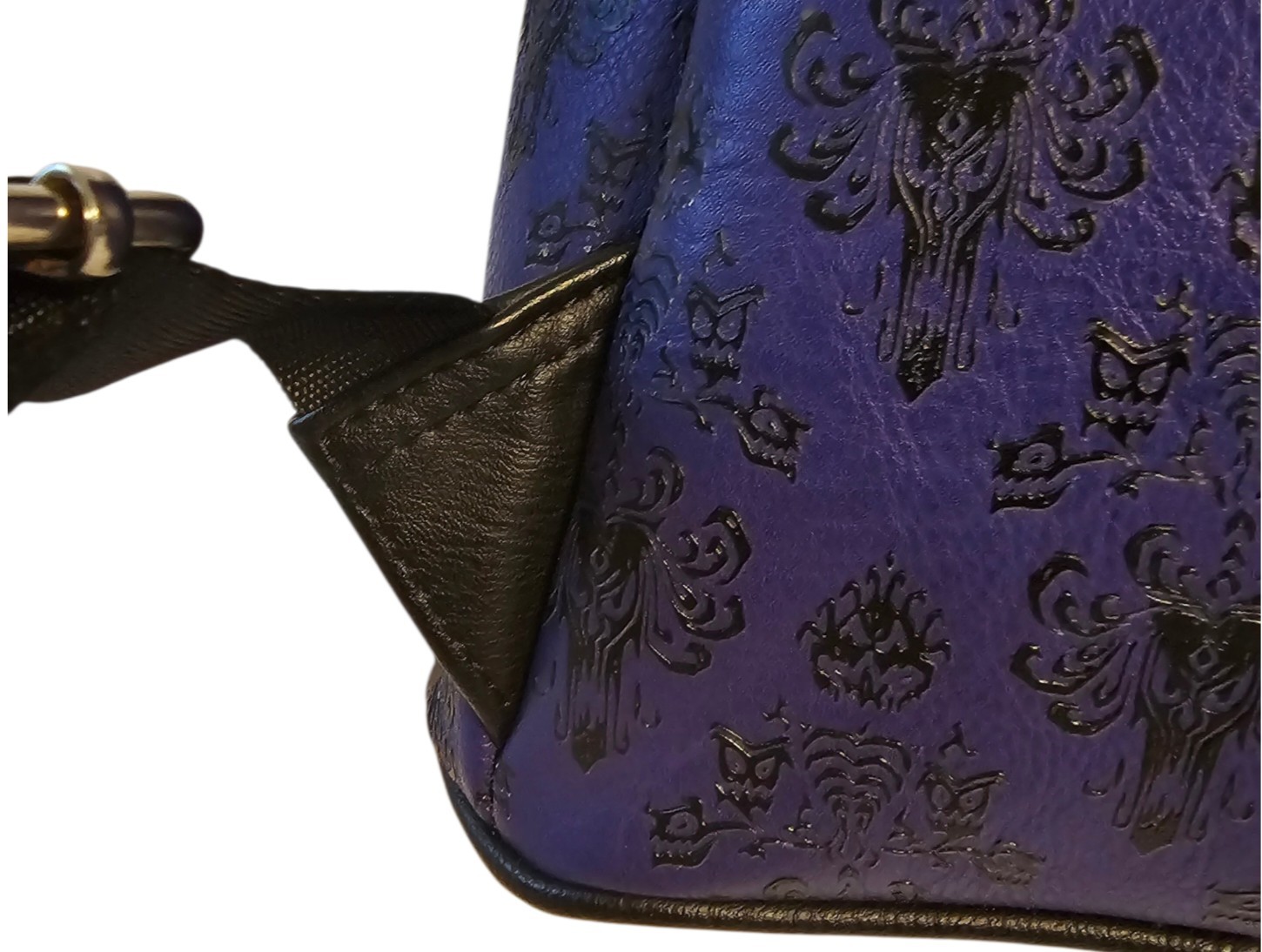 Loungefly Disney Parks Haunted Mansion Purple Wallpaper Mini Backpack ❤️ Logo