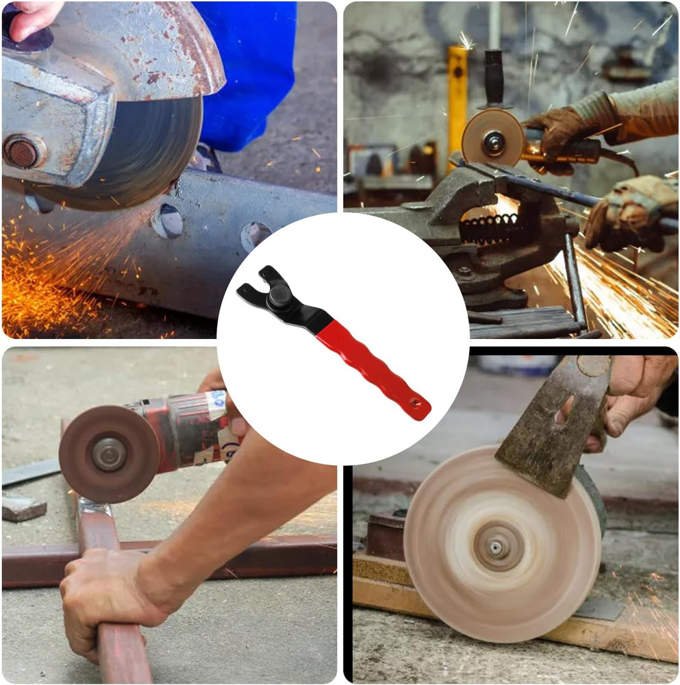 Adjustable Pin Wrench for Angle Grinder Machine,Grinder Spanner ​Wrench (Red)