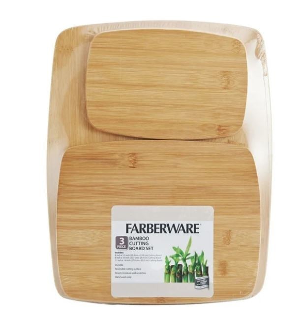 Farberware Classic 3-Piece Bamboo Cutting Board Set