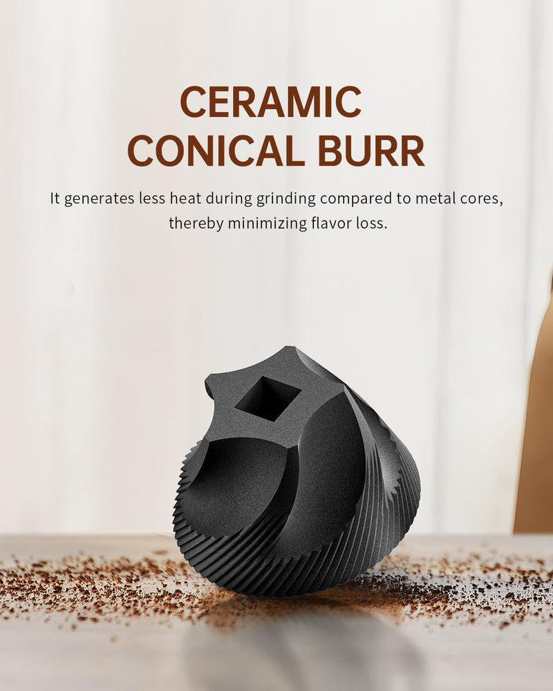 Manual Coffee Grinder with 40 External Adjustable Settings and Ceramic Conical B