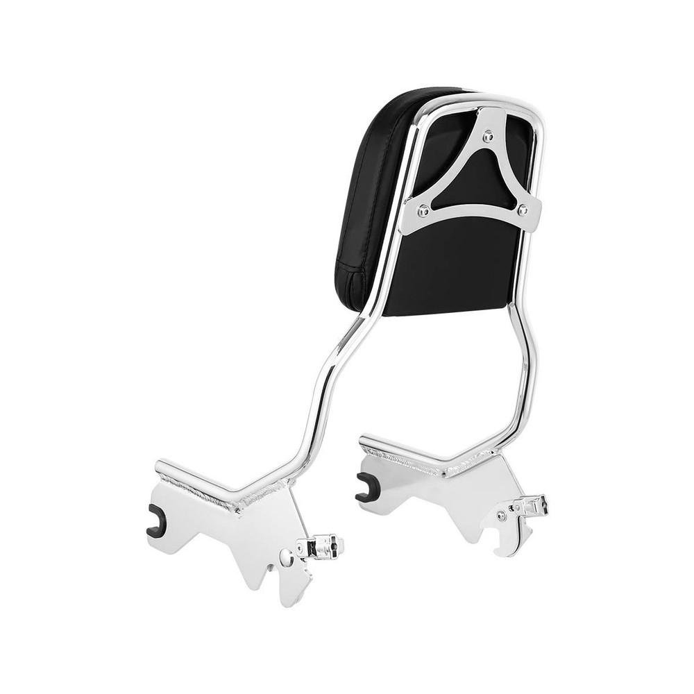 Quick-Release Sissy Bar w Backrest Pad for Softail 18-Later Chrome