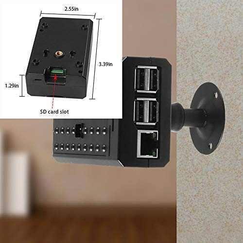 for Raspberry Pi 4B Case Supporting Camera Installation with black-pi 3/4