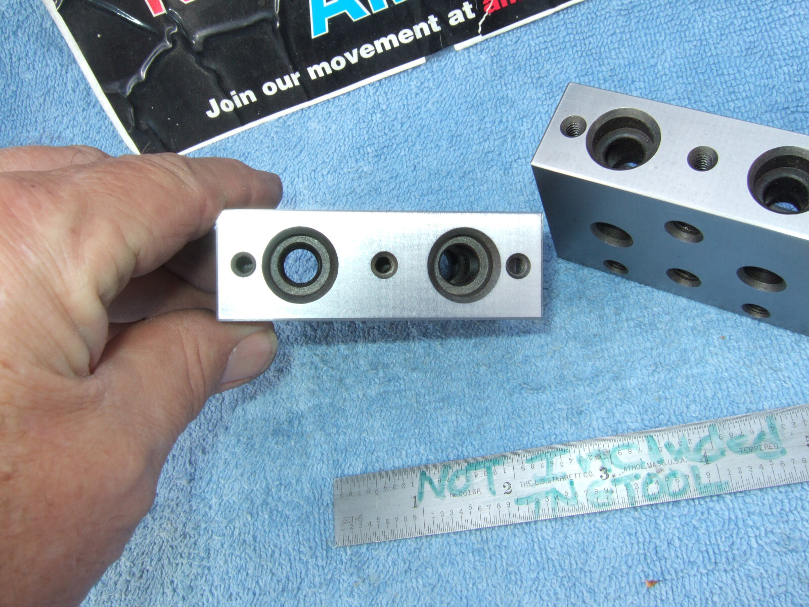 1-2-3 BLOCKS PARALLELS XLNT TOOLMAKER MACHINIST INSPECTION GRIND MILL tapped JE