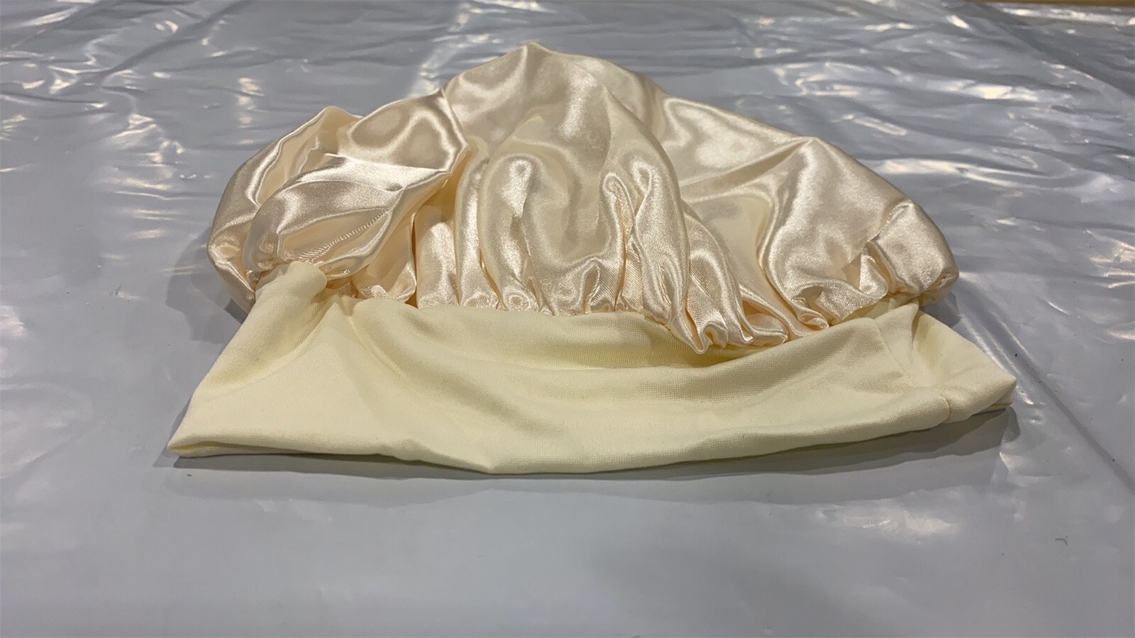 Women Satin Bonnet Night Sleep Cap Hair Hat Silk Head Cover Wide Elastic Band