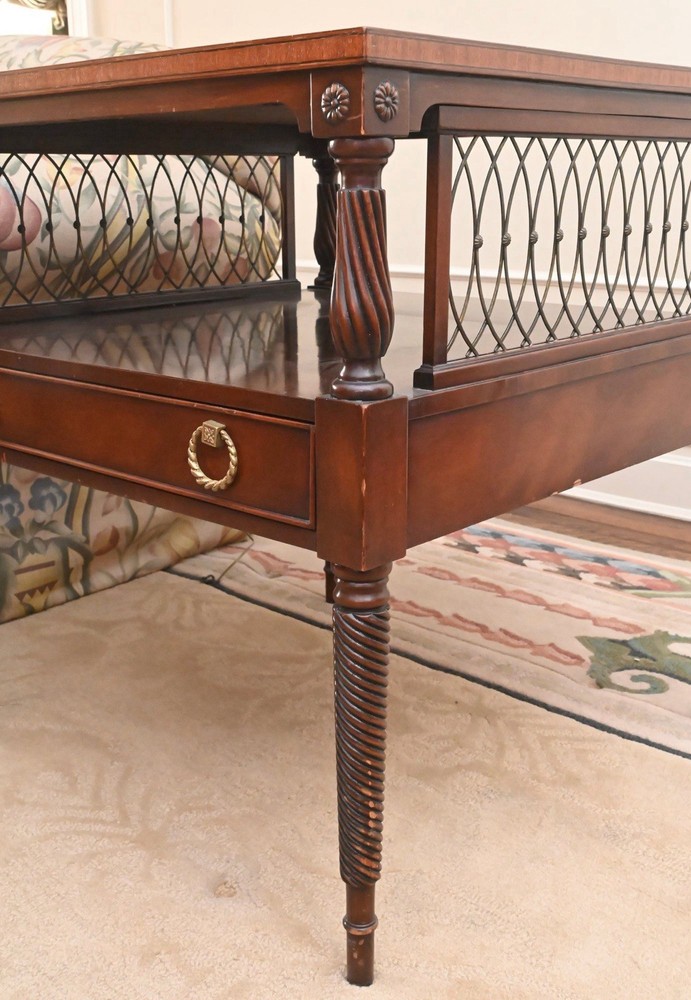 Irwin Mahogany Two-Tier Side Tables
