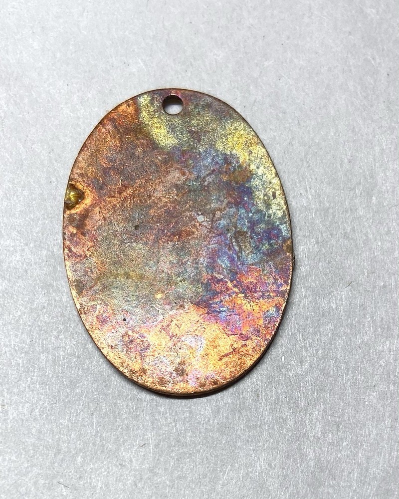 16 Pcs.  Copper Blanks, Stampings -Medium Oval Pendant shape-backed