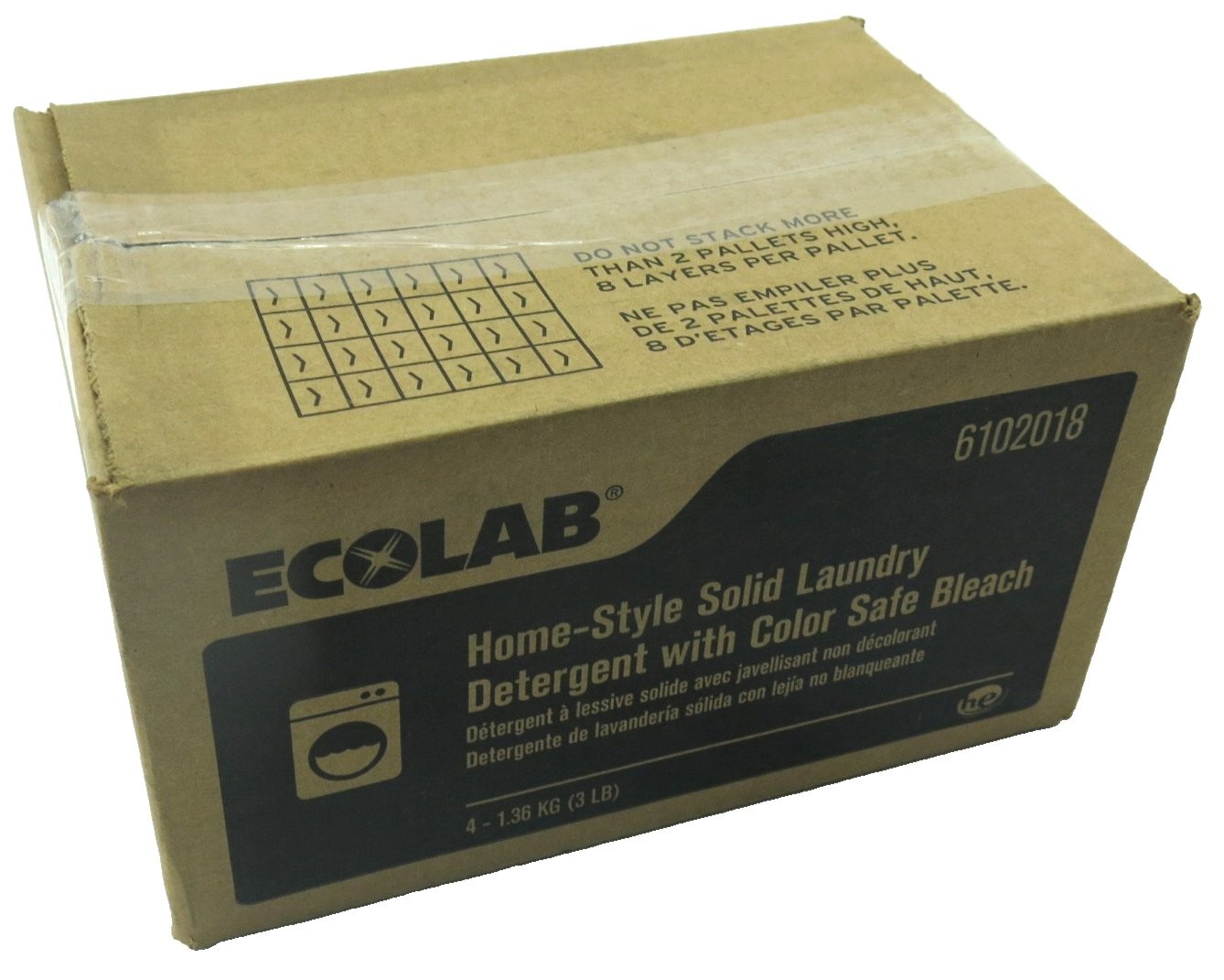 Ecolab 4 Count Home-Style Solid Laundry Detergent with Color Safe Bleach 6102018