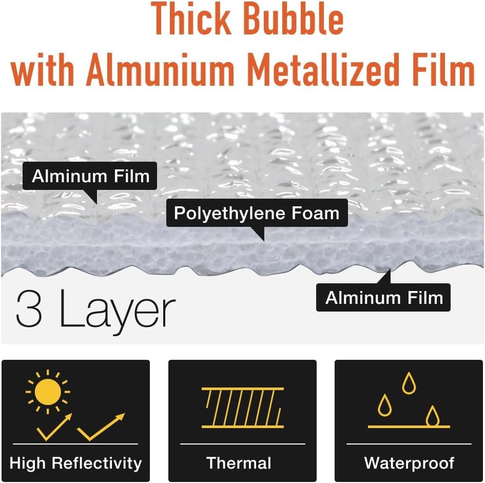 Double Foil Faced Reflective Foam Insulation Solid Vapor Barrier Warehouse 5mm