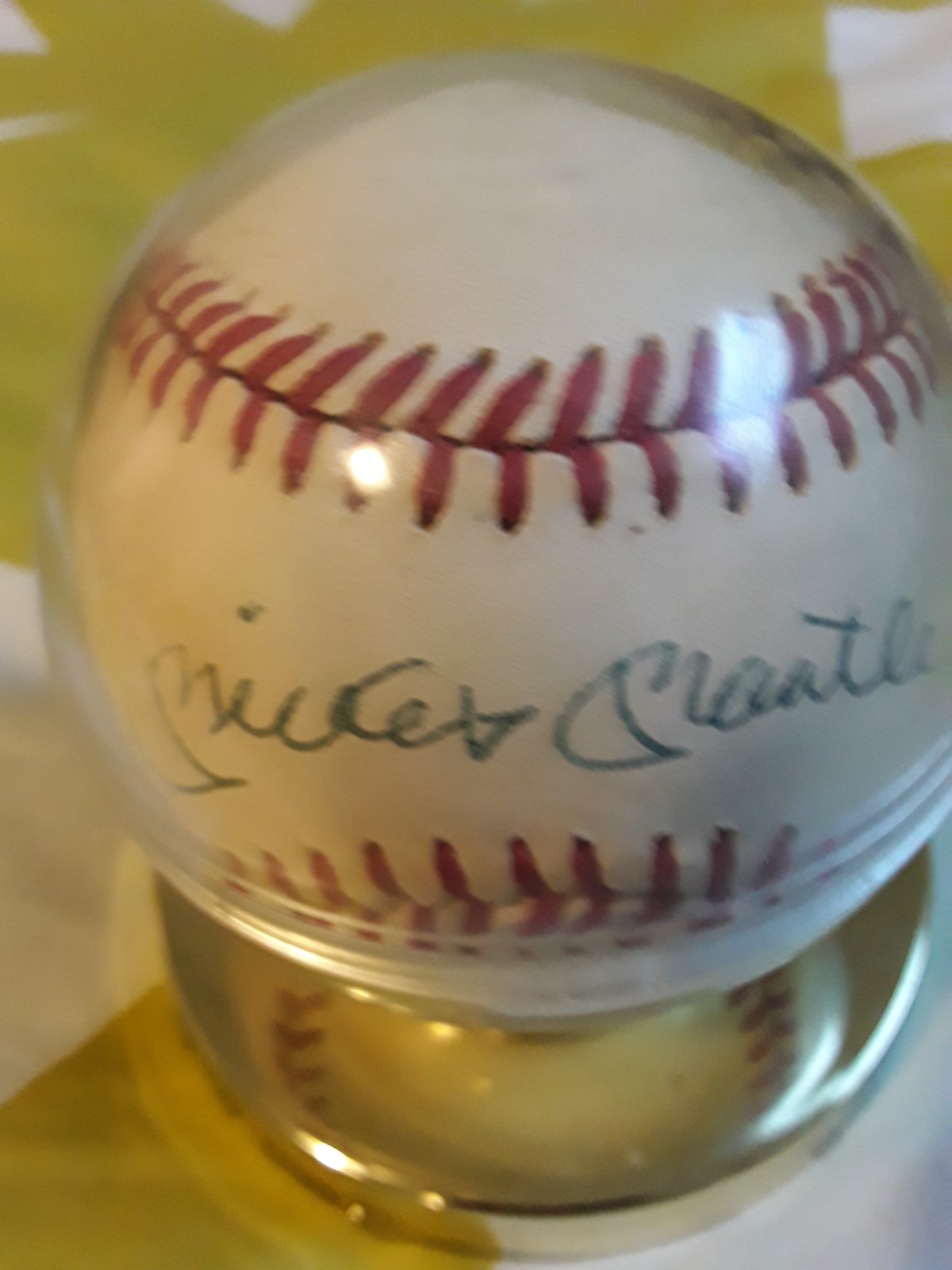 mickey mantle signed baseball