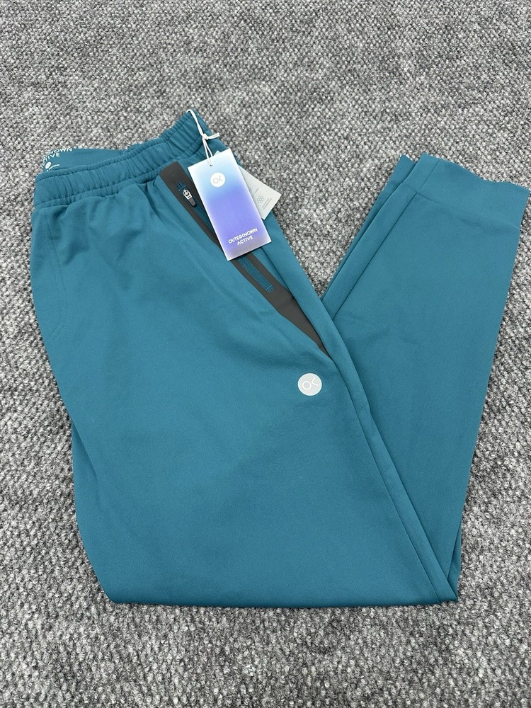 Outerknown Men’s Medium Performance Active Joggers Pants Blue Comfort Stretch