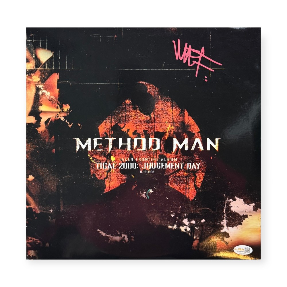 Method Man Signed Autographed Judgement Day Vinyl Cover JSA