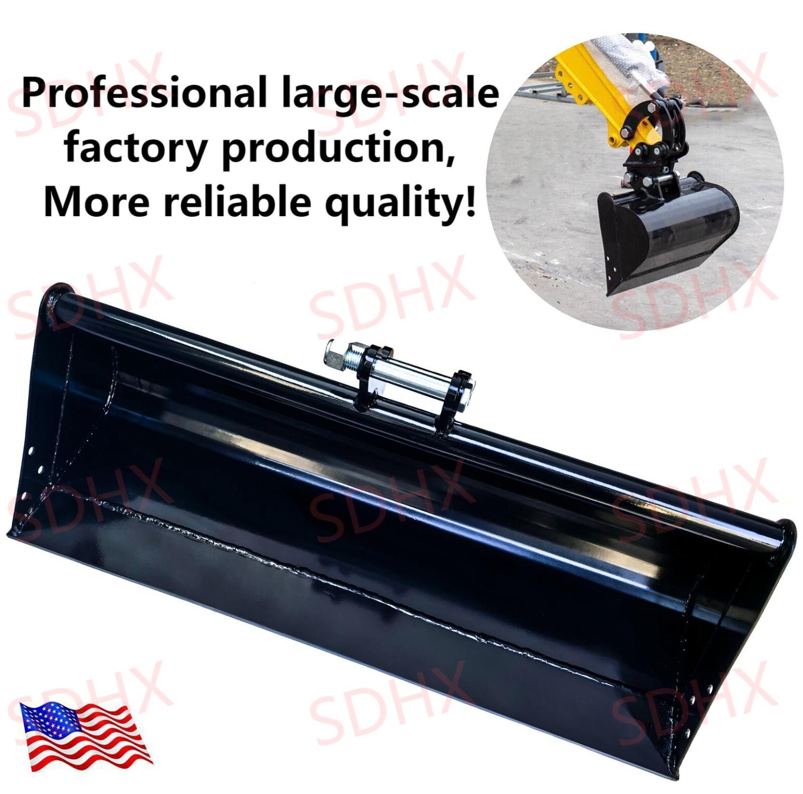 High quality 1000mm Bucket Attachment For Mini Excavator 0.8ton-1.5ton