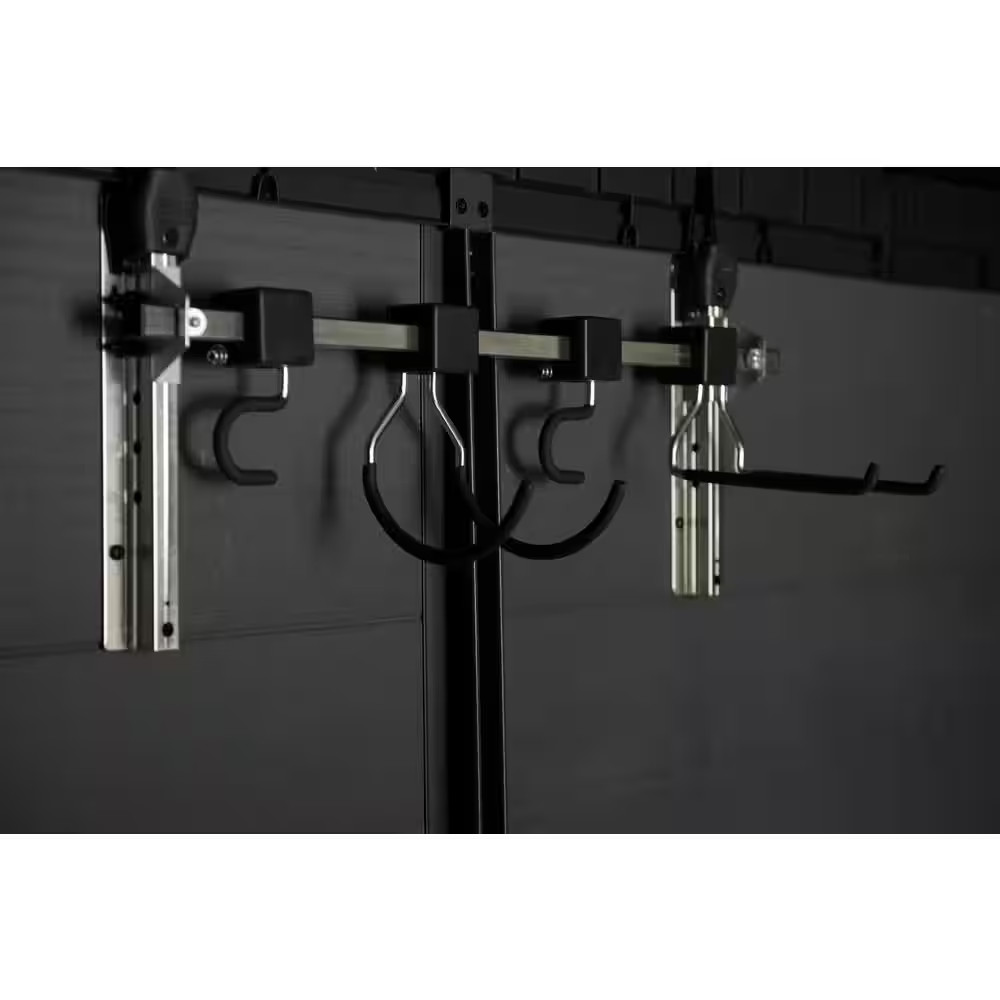 Black Shed Hook Multi Hanger Mount Storage Rack with L and S Hooks