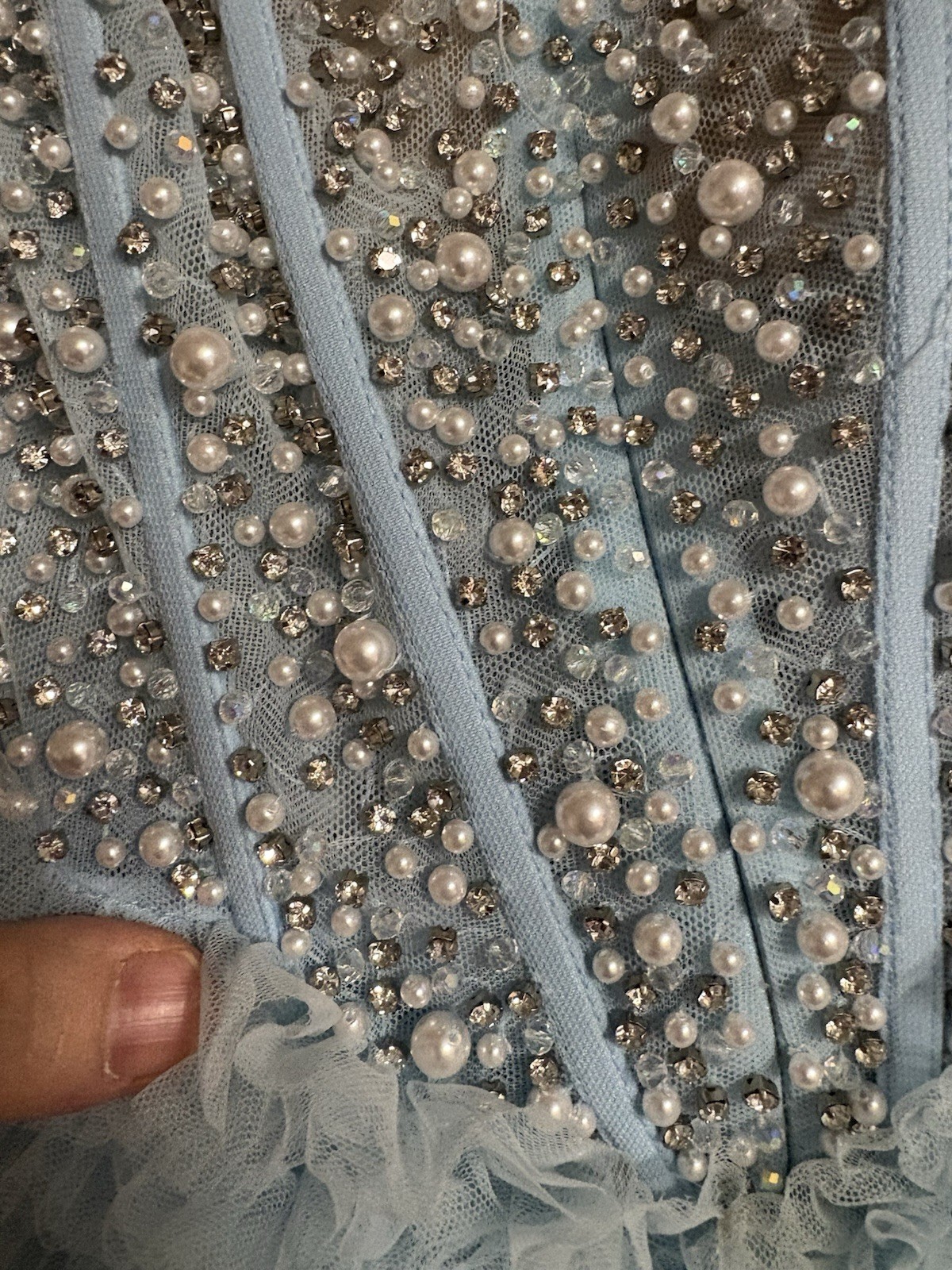 Sherry Hill Gown 55387 Tulle, Feathers Size 00