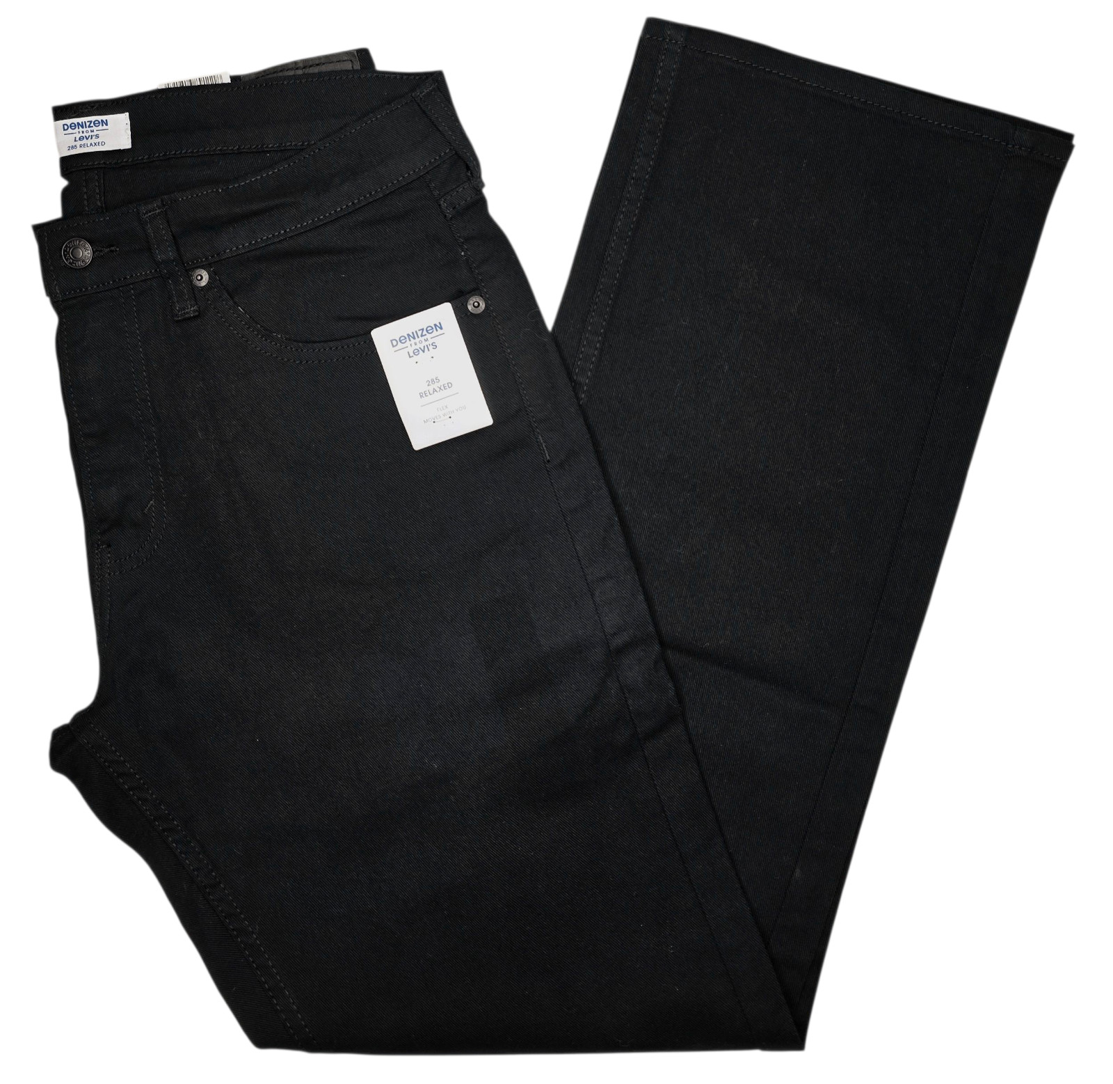 Denizen From Levi's #11822 NEW Men's Black Flex Stretch 285 Relaxed Jeans