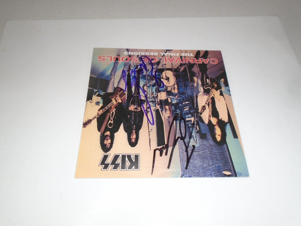 KISS ERIC SINGER BRUCE KULICK SIGNED AUTO AUTOGRAPHED CD BOOKLET - INSERT ONLY