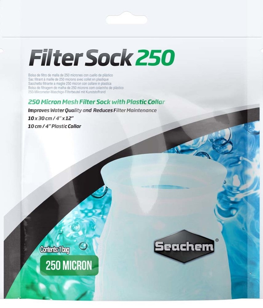 Seachem Mesh Filter Sock with Plastic Collar 250 Micron