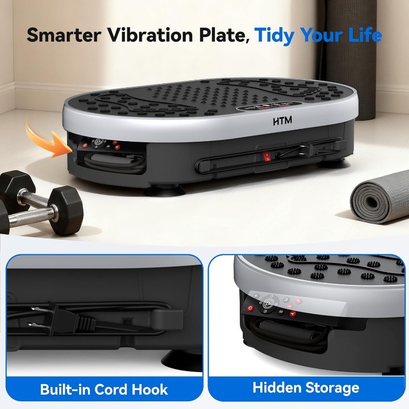 Vibration Plate Exercise Machine with 120 Speed Levels, 9 Program Modes