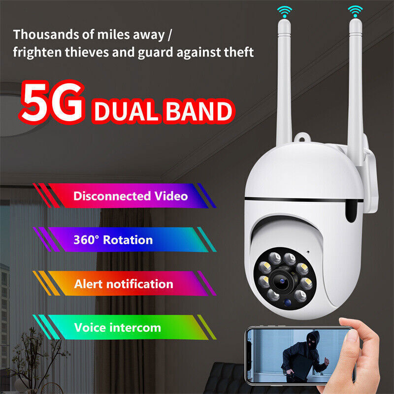 2-Pack Wireless 5G WiFi Security Camera System Smart Outdoor Night Vision 1080P