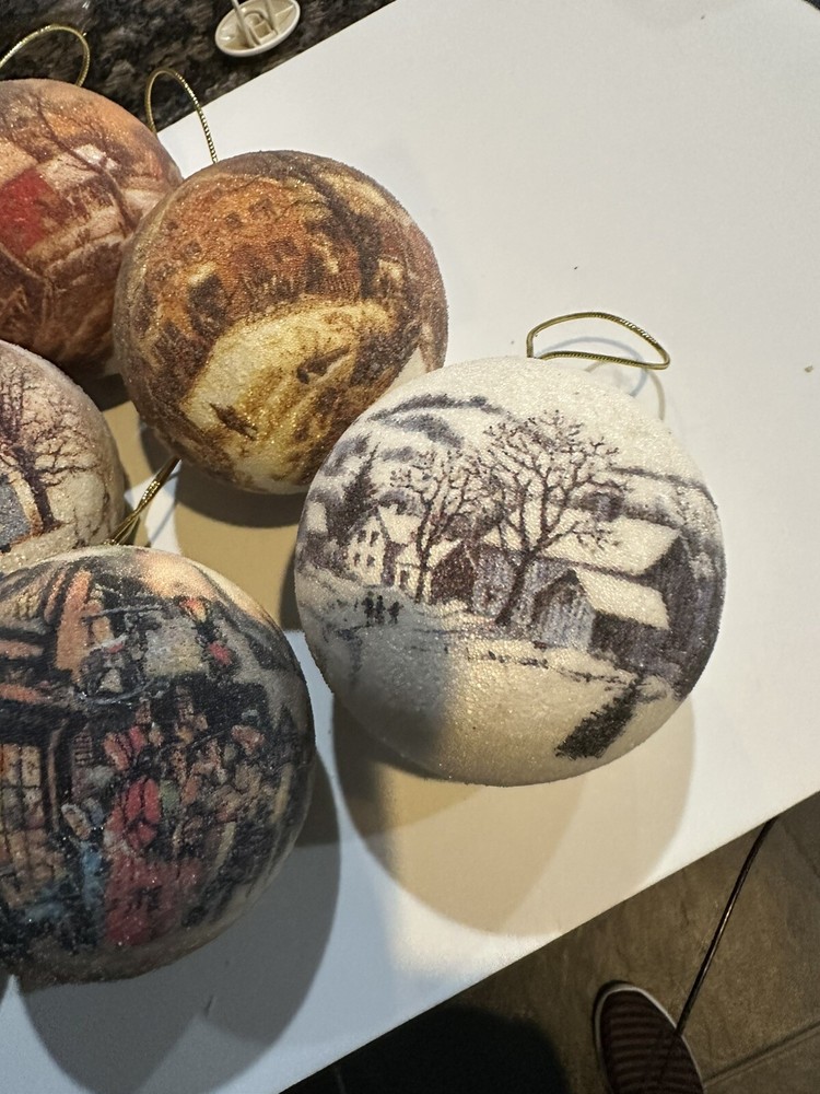 6 Foam Base House Design Ornaments