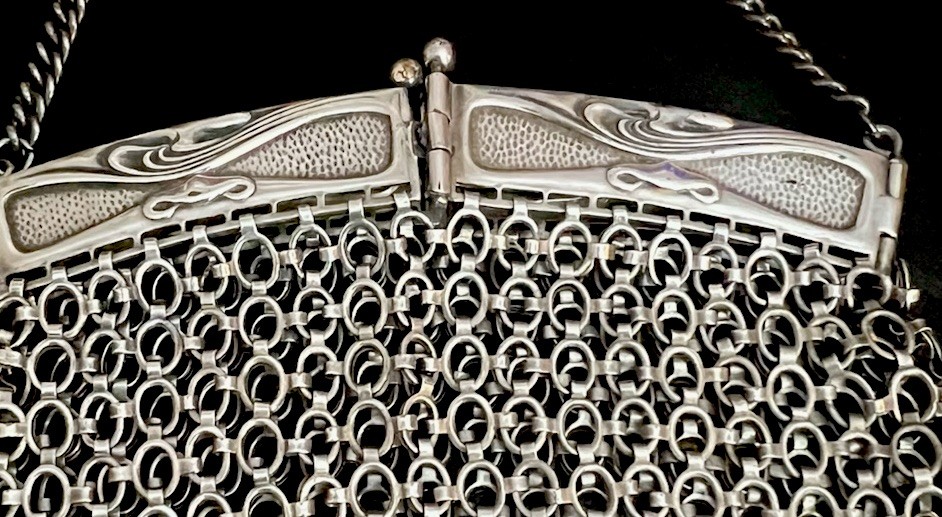 Antique Sterling Silver Plated Arts And Crafts Purse