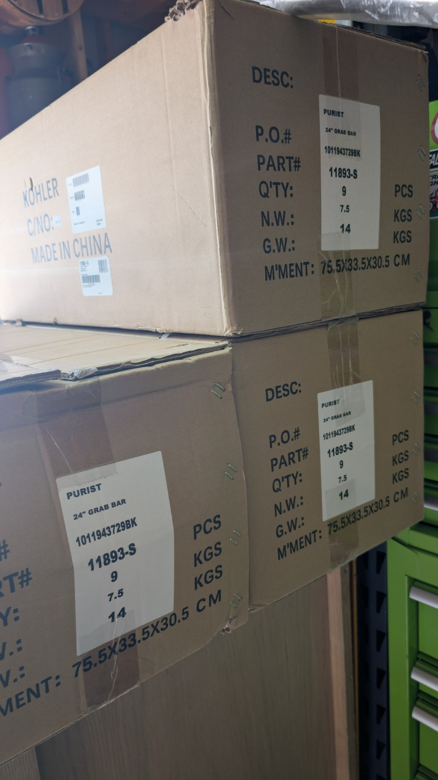 Kohler 24" Grab Bar Polished Stainless Finish Purist 11893-S New in Box Sealed