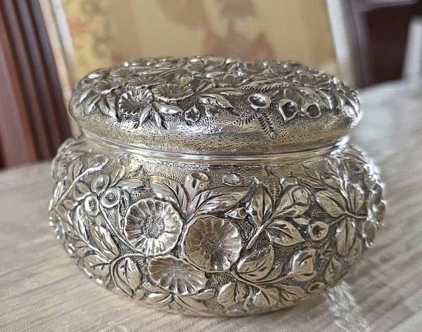 A. JACOBI & CO. STERLING SILVER REPOUSSE BOX