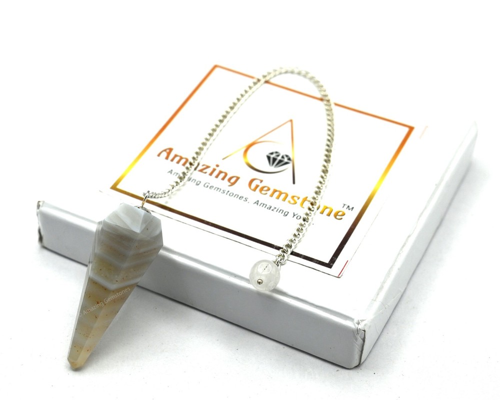 Lace Agate Dowsing Crystal Pendulum