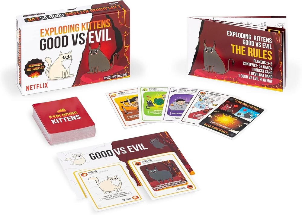 Exploding Kittens Good vs. Evil - 55 Cards Inspired by The Netflix Series *NEW*