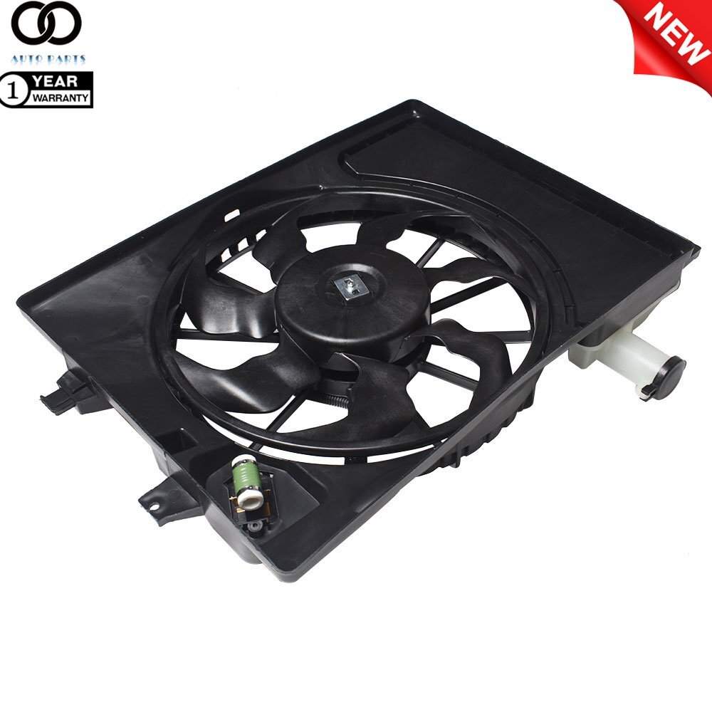 Radiator Cooling Fan w/ Reservoir For Kia Forte Hyundai Elantra 1.8L 2.0L 14-18