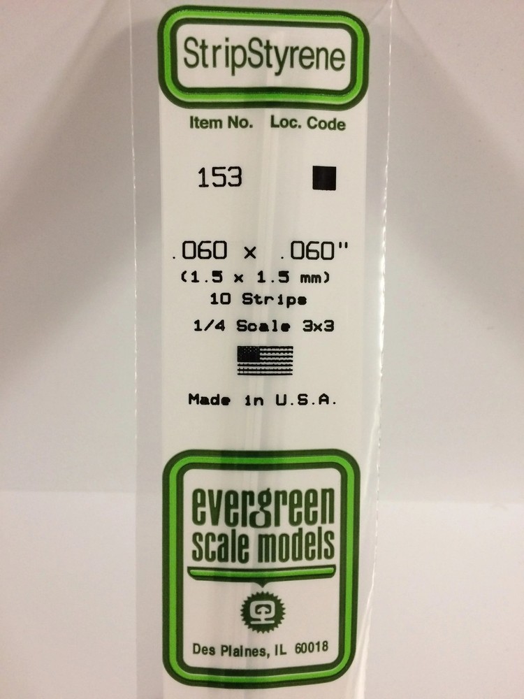 EVG153 .060X.060 STRIPS 10PC