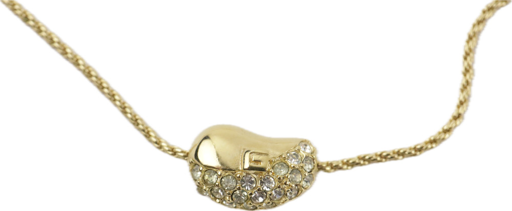 GIVENCHY Gold Tone Pendant Necklace - Fast Ship!