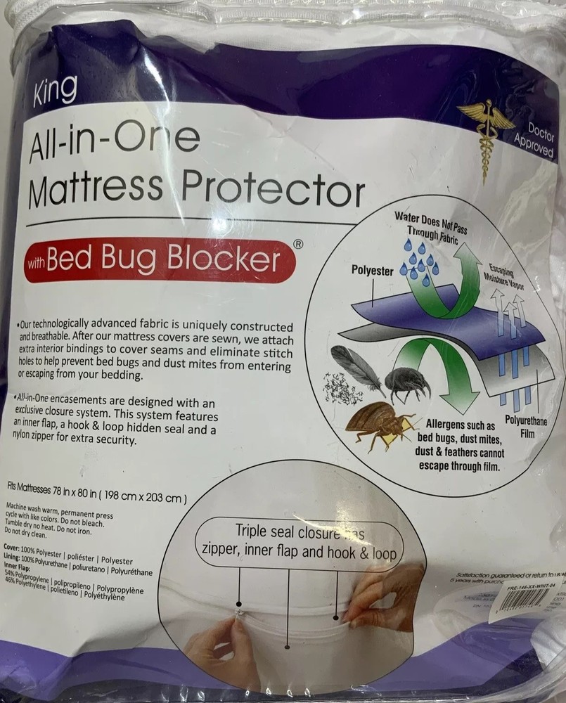 🎁 All-In-One Mattress Protector With Bed Bug Blocker - (King)🆕